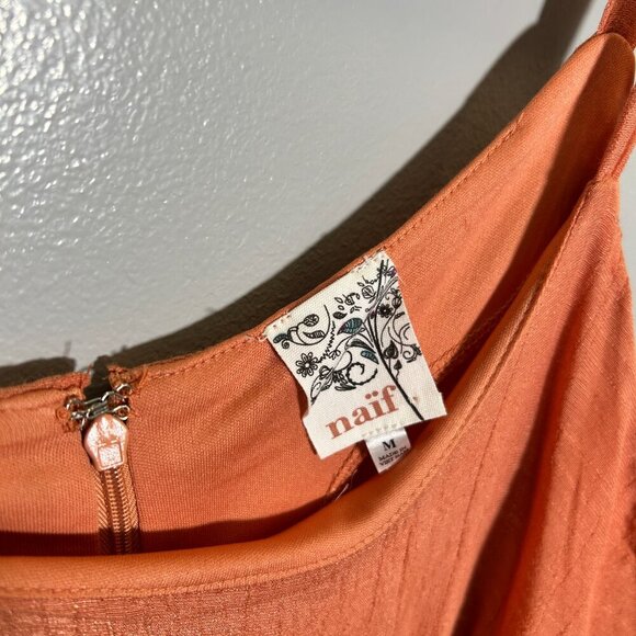 Naïf Lightweight Orange Coral Summer Jumpsuit - Medium - Picture 2 of 5
